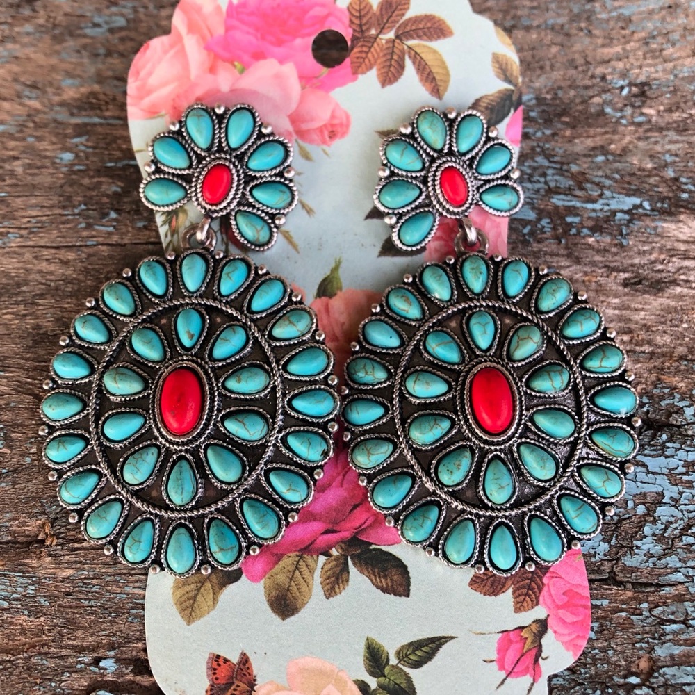 Large western earrings
